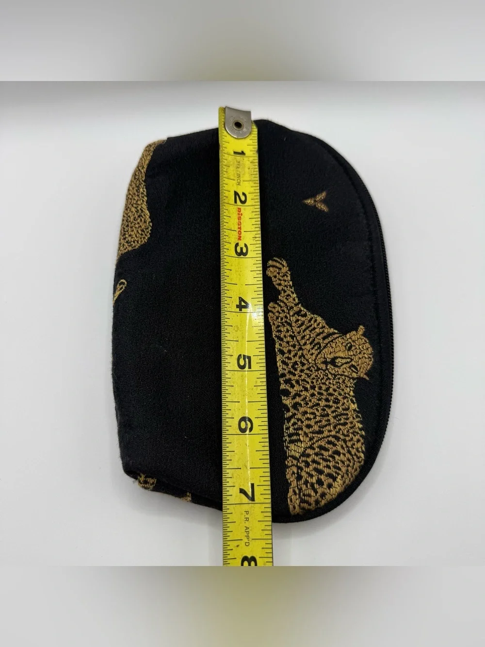 VTG Womens Leopard Print Black Zipper Travel Case with Pouch Set Maximalist